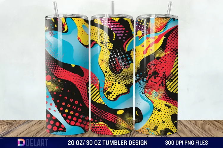 Abstract comic pop Tumbler Wrap
