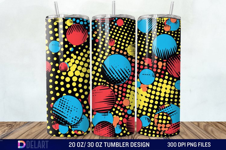 Abstract comic pop Tumbler Wrap example image 1