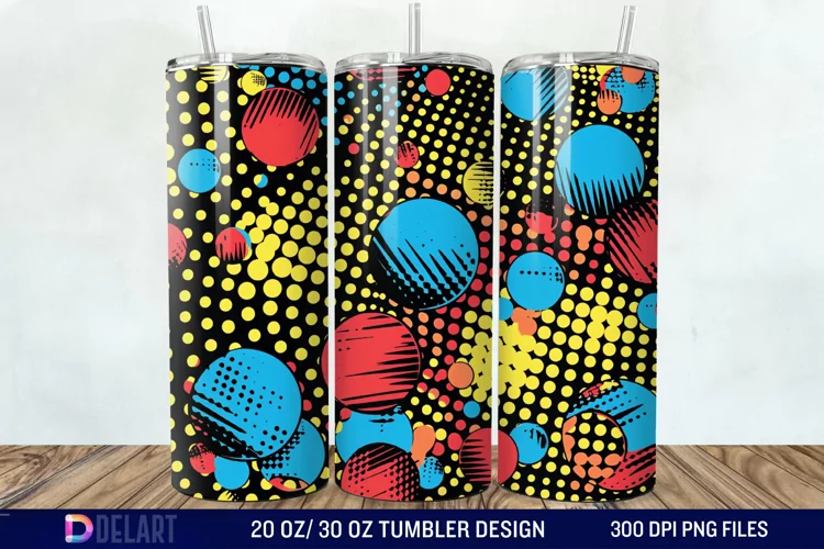 Abstract comic pop Tumbler Wrap