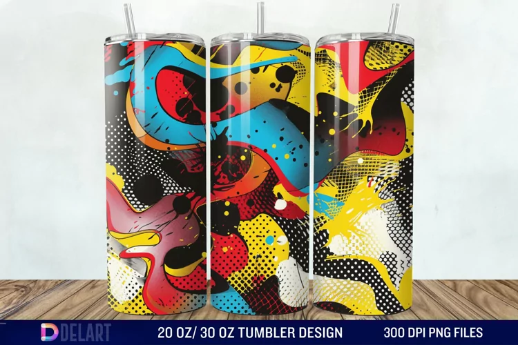 Abstract comic pop Tumbler Wrap