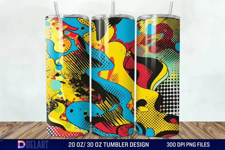 Abstract comic pop Tumbler Wrap