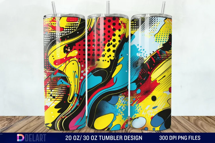 Abstract comic pop Tumbler Wrap