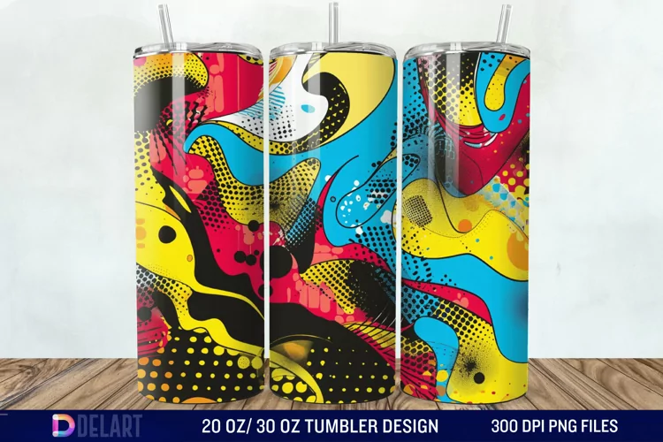 Abstract comic pop Tumbler Wrap