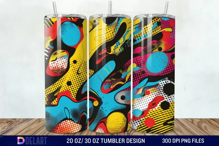 Abstract comic pop Tumbler Wrap