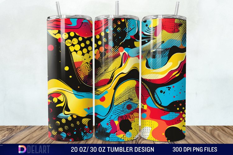 Abstract comic pop Tumbler Wrap example image 1