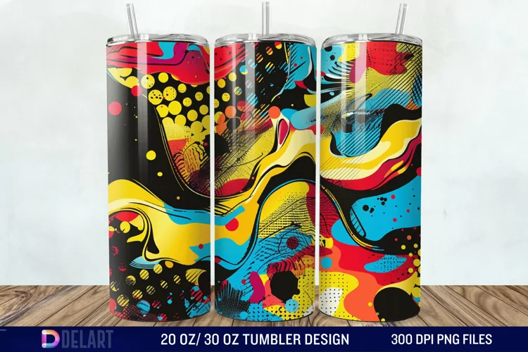 Abstract comic pop Tumbler Wrap