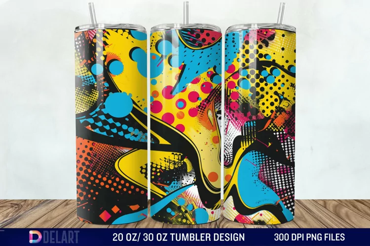 Abstract comic pop Tumbler Wrap