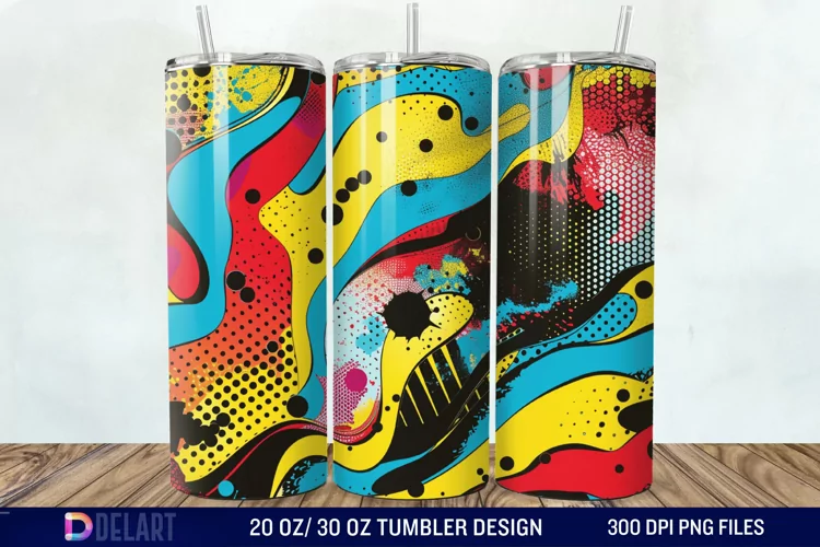 Abstract comic pop Tumbler Wrap