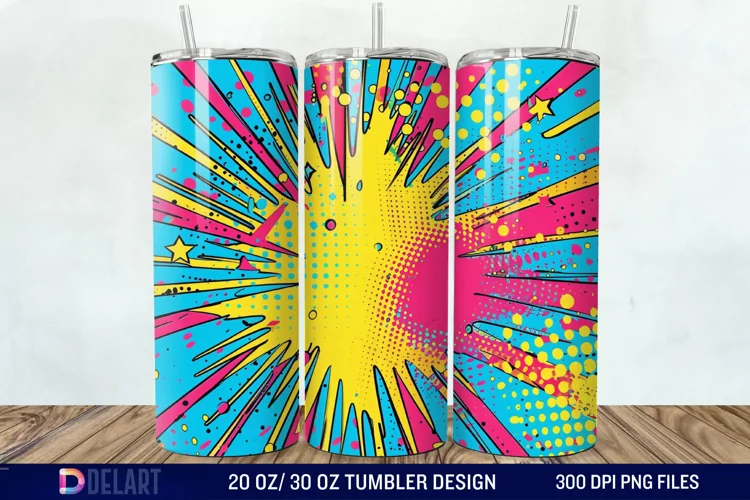 Abstract comic pop Tumbler Wrap