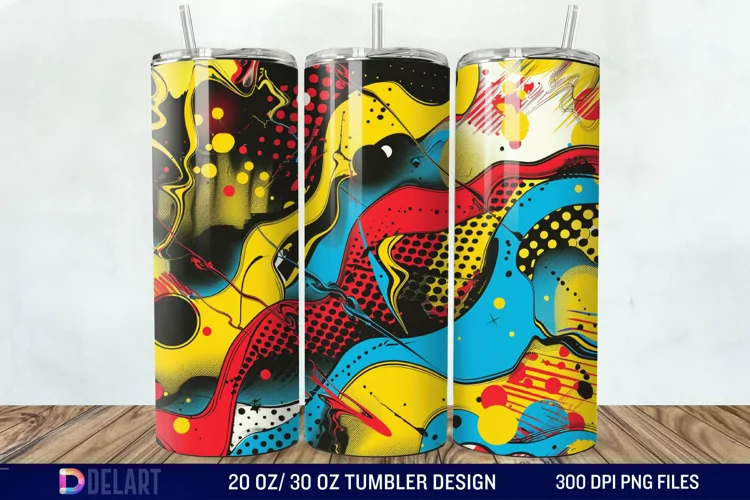 Abstract comic pop Tumbler Wrap