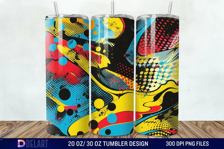 Abstract comic pop Tumbler Wrap
