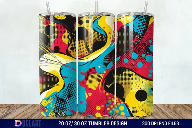 Abstract comic pop Tumbler Wrap