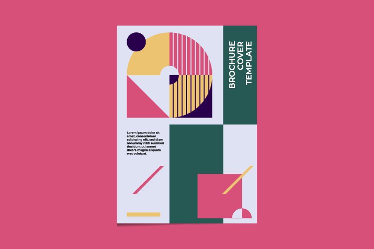Abstract cover brochure template concept design