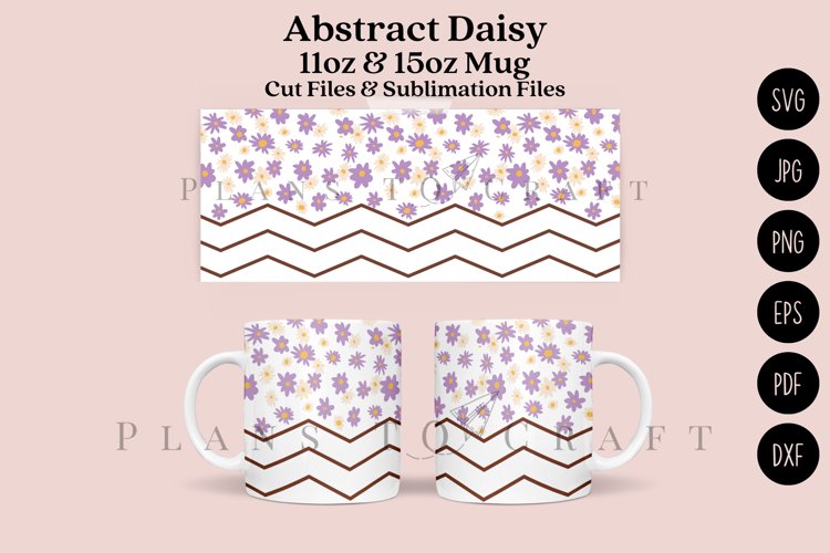 Abstract Daisy 11 15oz Coffee Mug SVG Sublimation Files