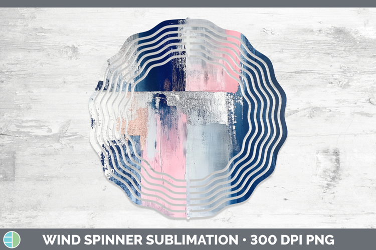 Abstract Dark Blue Wind Spinner Sublimation Spinner Designs