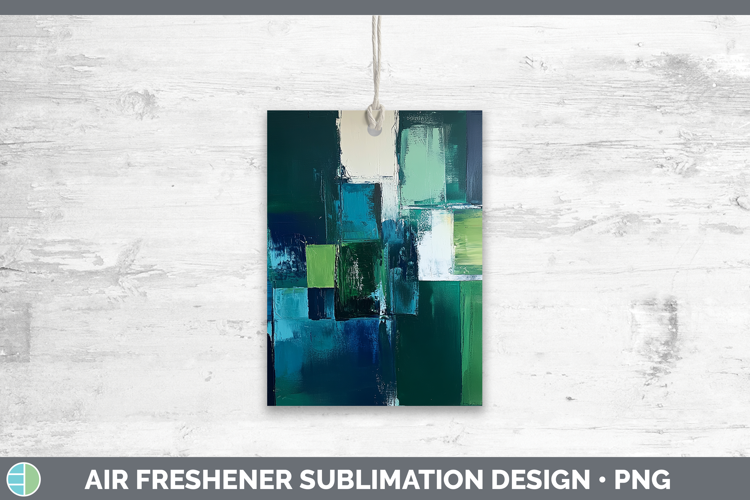Abstract Dark Green Air Freshener Sublimation Car Freshener