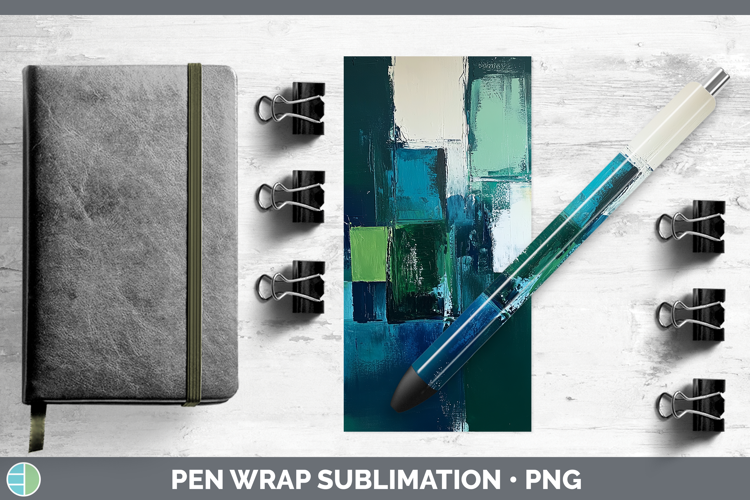 Abstract Dark Green Pen Wrap Sublimation Pen Designs