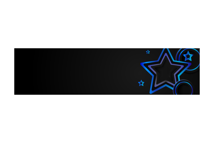 Abstract dark horizontal cover and banner with stars gradien