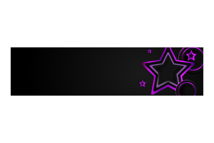 Abstract dark horizontal cover and banner with stars gradien