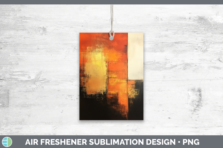 Abstract Dark Orange Air Freshener Sublimation Car Freshener