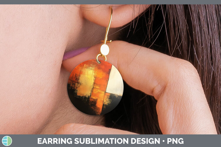 GorgeousAbstract Round Earrings design.