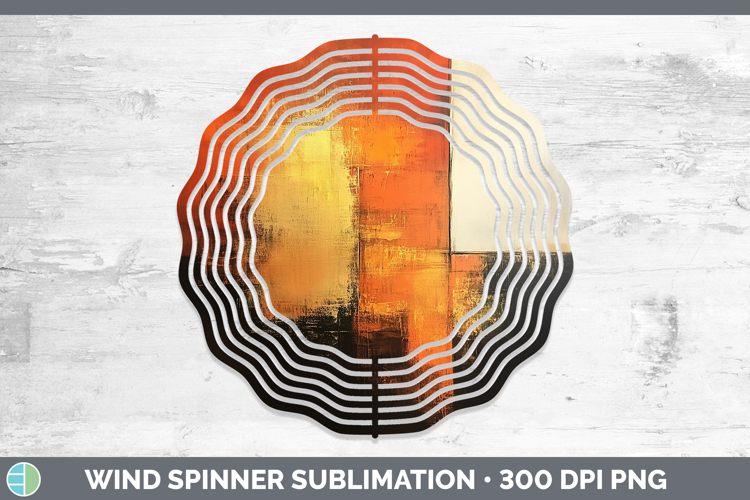 Abstract Dark Orange Wind Spinner Sublimation Spinner Design