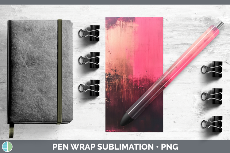 Abstract Dark Pink Pen Wrap Sublimation Pen Designs
