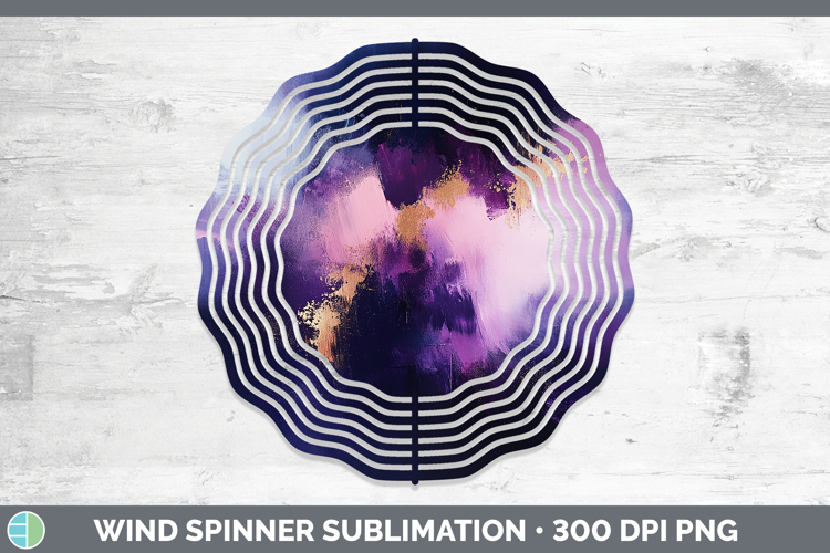Abstract Dark Purple Wind Spinner Sublimation Spinner Design