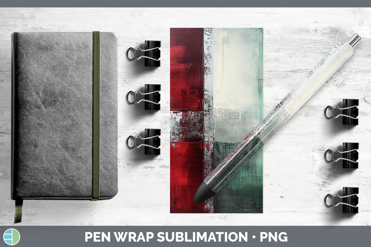 Abstract Dark Red Pen Wrap Sublimation Pen Designs