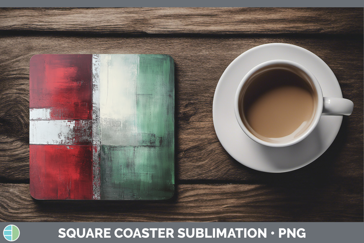 Abstract Dark Red Square Coaster Sublimation Coaster Designs