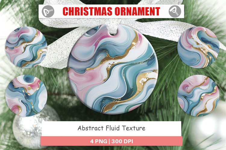 Christmas Ornaments Abstract Fluid