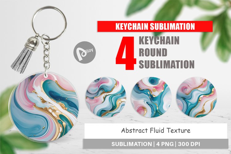 Keychain Abstract Fluid