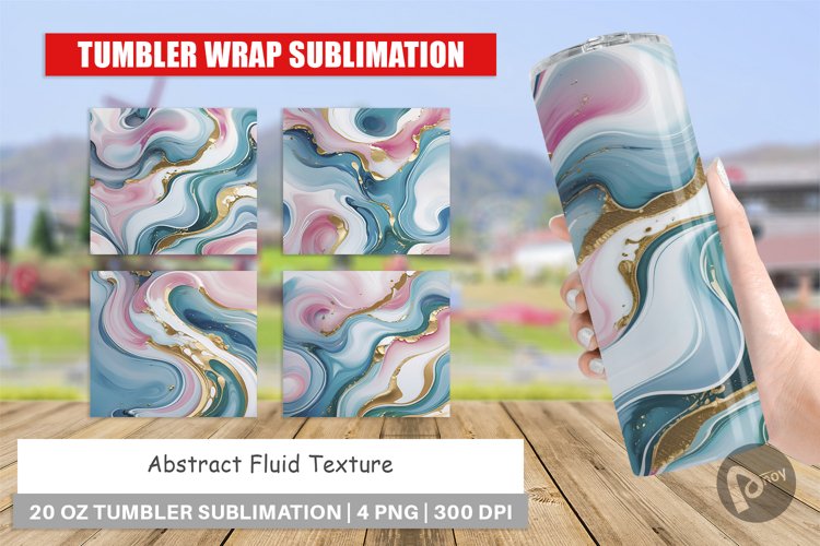Tumbler Wrap Abstract Fluid