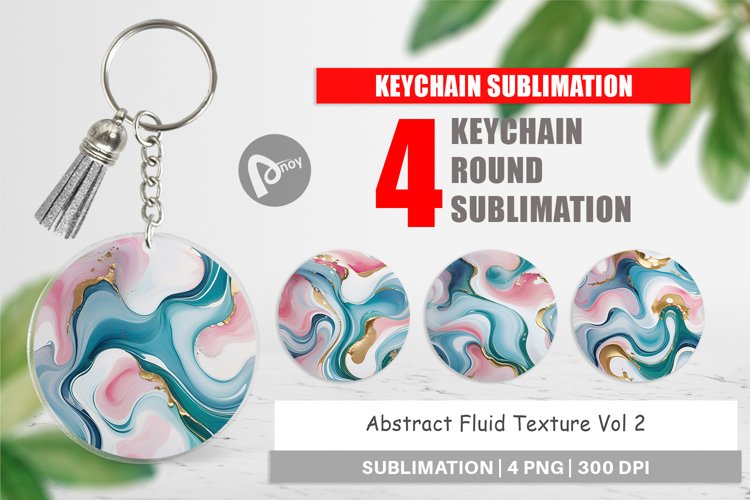 Keychain Abstract Fluid