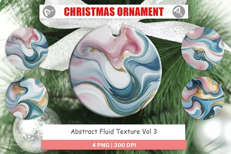 Christmas Ornaments Abstract Fluid