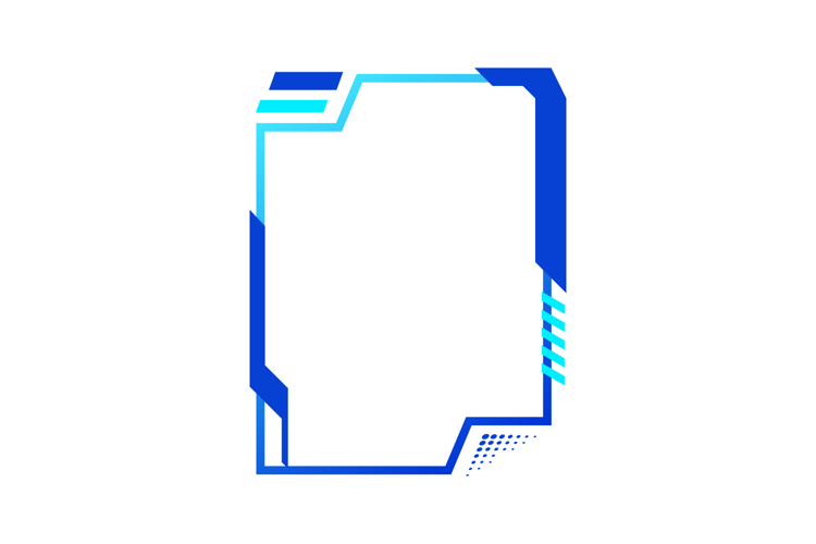 Abstract futuristic interface border and frame decoration