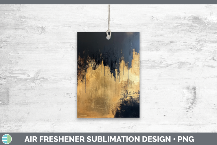 Abstract Gold Air Freshener Sublimation Car Freshener Design