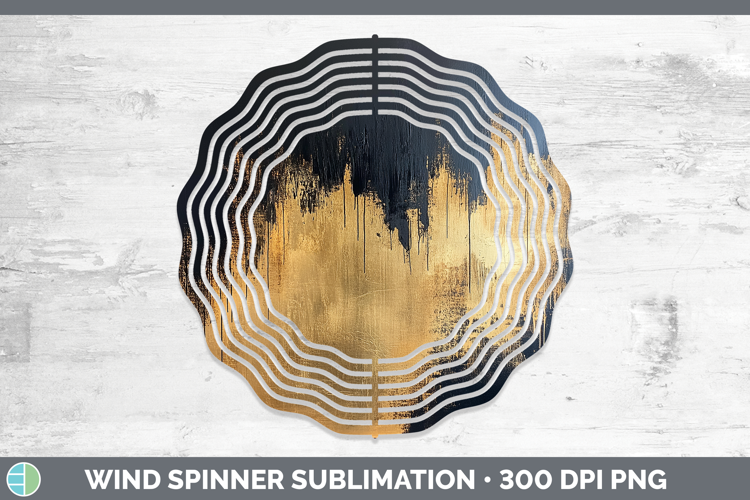 Abstract Gold Wind Spinner Sublimation Spinner Designs