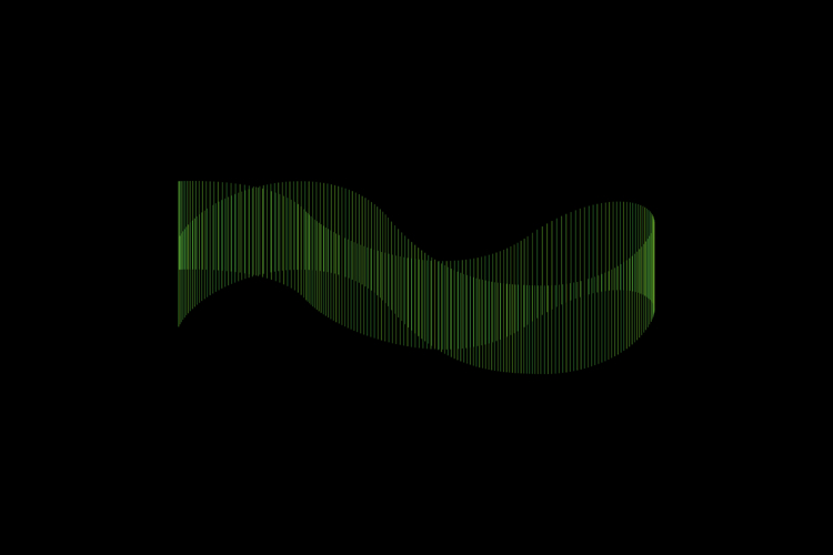 Abstract gradient line dynamic element decorative