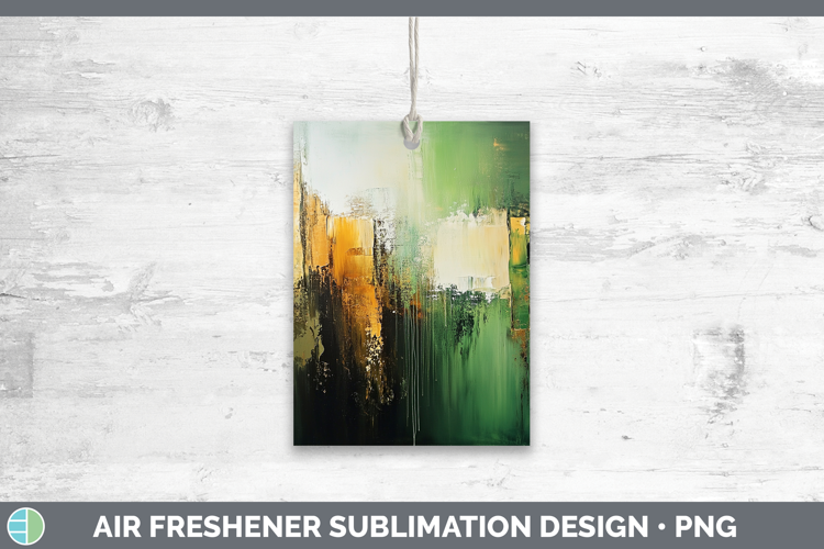 Abstract Green Air Freshener Sublimation Car Freshener Desig