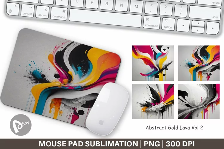 Mouse Pad Abstract Vibrant Colors