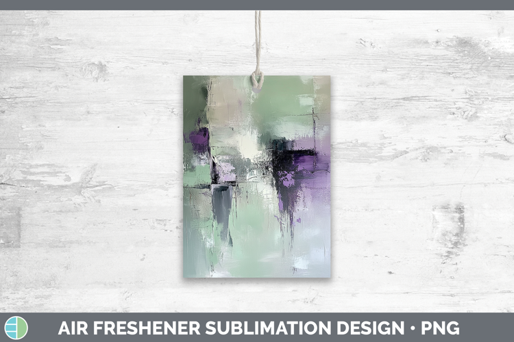 Abstract Light Green Air Freshener Sublimation Car Freshener
