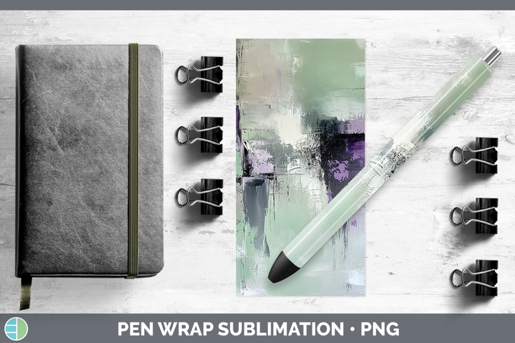 Abstract Light Green Pen Wrap Sublimation Pen Designs