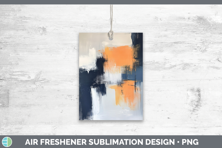 Abstract Light Orange Air Freshener Sublimation Car Freshene
