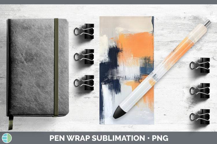 Abstract Light Orange Pen Wrap Sublimation Pen Designs