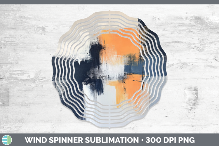Abstract Light Orange Wind Spinner Sublimation Spinner Desig