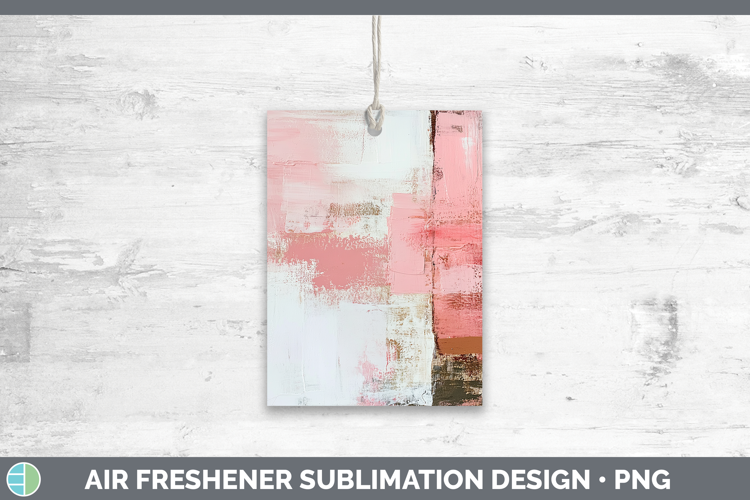 Abstract Light Pink Air Freshener Sublimation Car Freshener