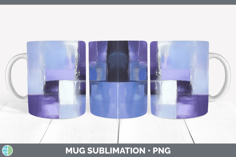 Abstract Light Purple Mug Wrap Sublimation Coffee Cup Design