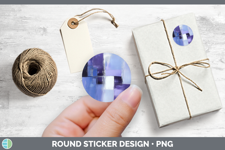 Abstract Light Purple Stickers | Round Labels Designs