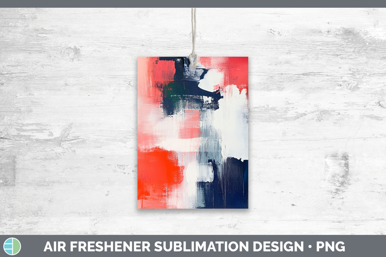 Abstract Light Red Air Freshener Sublimation Car Freshener D